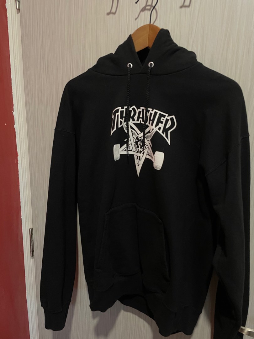 Mens black thrasher hoodie online
