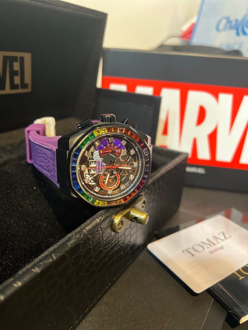 Pre-owned Invicta Rare Marvel Thanos 48mm Stainless Steel Gold Case Gem  Dial Ss Band Watch | ModeSens