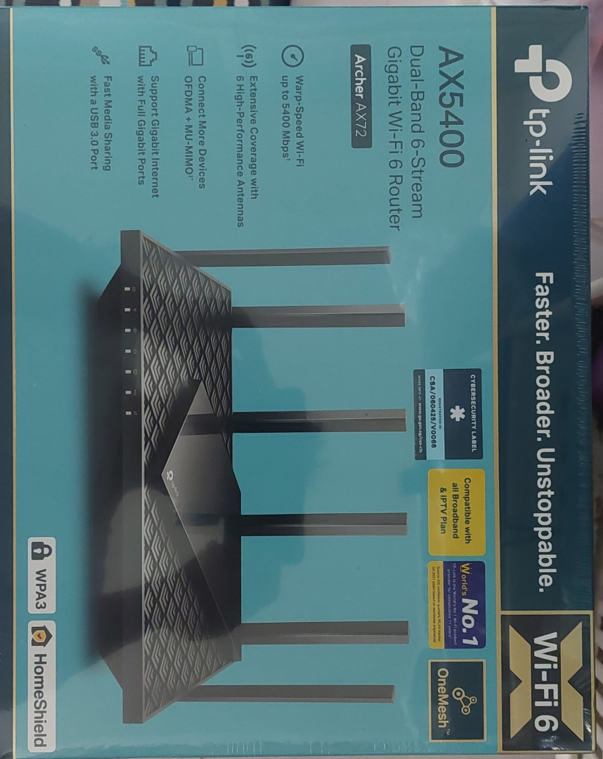 TP-LINK WIFI6 ROUTER AX5400 BRAND NEW sealed!!, Computers & Tech ...