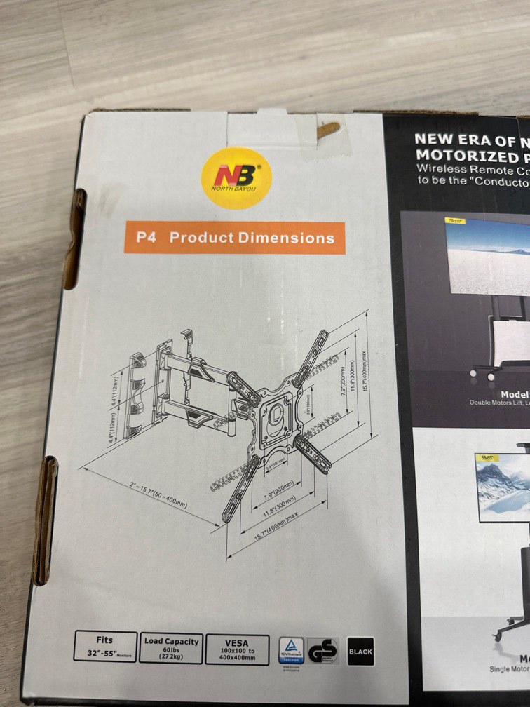 TV Wall Mount Model P4 Full Motion Cantilever TV Mount, TV & Home