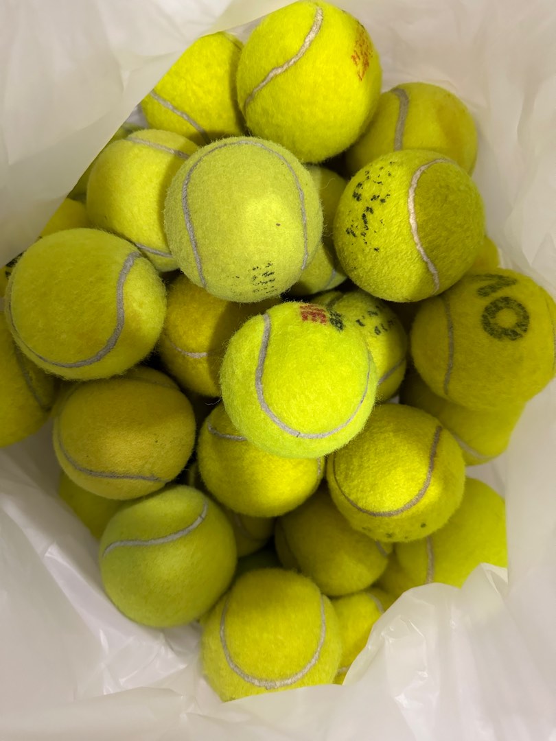 Used Tennis Balls x80, Sports Equipment, Sports & Games, Racket & Ball
