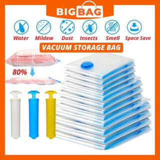 Premium Vacuum Storage Bags,6 Pack Large Size 80 x 60cm Double Zip Seal for  Duvets, Bedding, Pillows, Clothes, Quilts, Sweater, Comforters, Suitcases