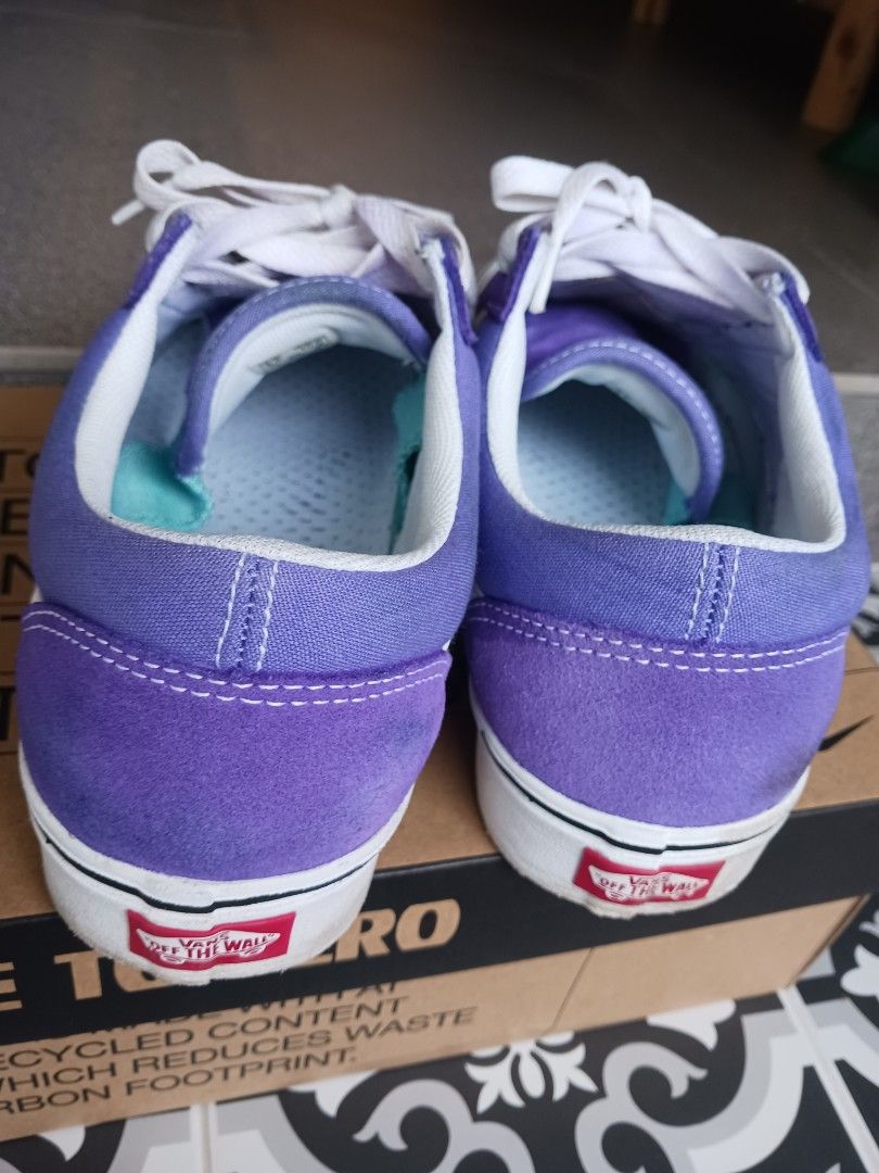 Purple hot sale white vans