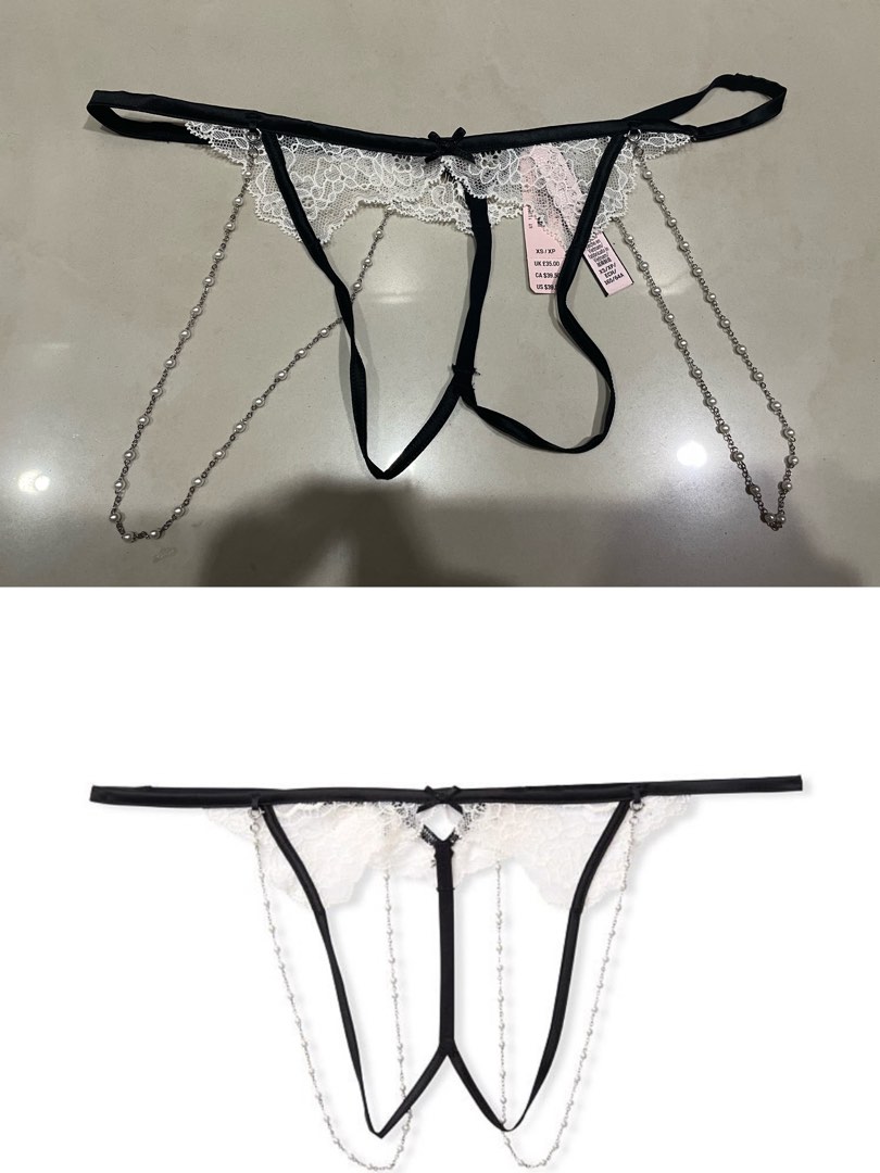 Victoria's Secret Dream Angels Pearl Lace G String Panty, Women's