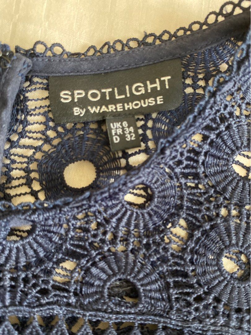 Warehouse blue lace dress discount