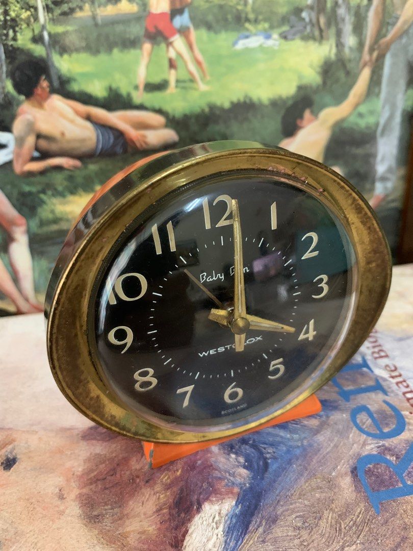 Westclox Vintage Baby Ben Wind-Up Alarm Clock Made In Scotland. Black Face,  3.5 Inch, Gold / Orange , 1960'S, Hobbies & Toys, Collectibles &  Memorabilia, Vintage Collectibles On Carousell