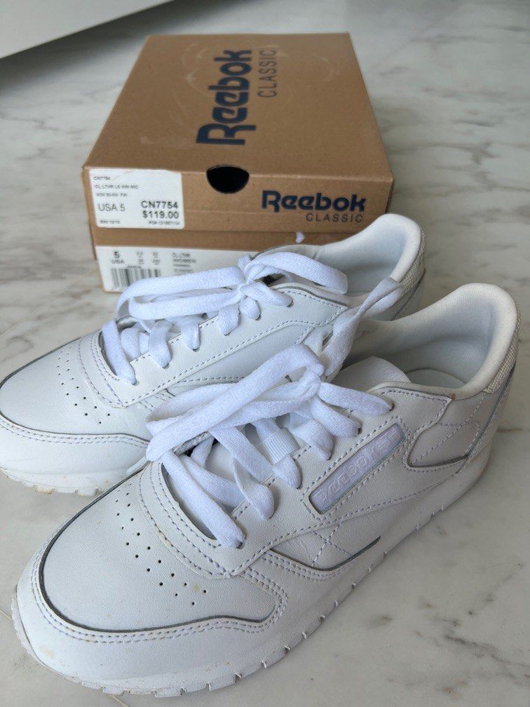 White Reebok sneakers