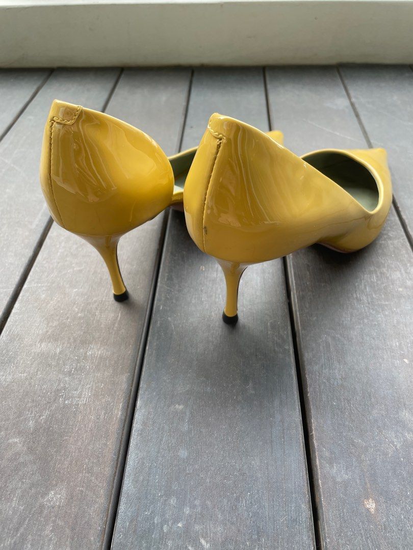 Yellow 3 inch heels online