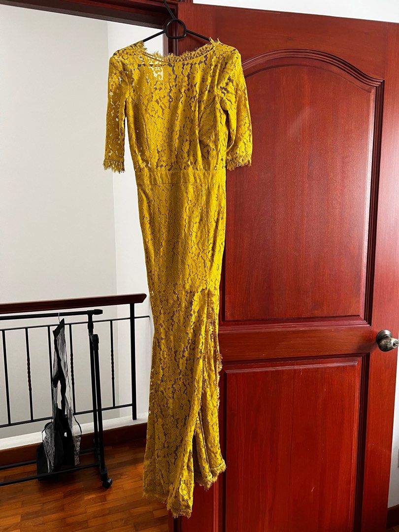 Yellow dress Rentadella, Women's Fashion, Dresses & Sets, Evening