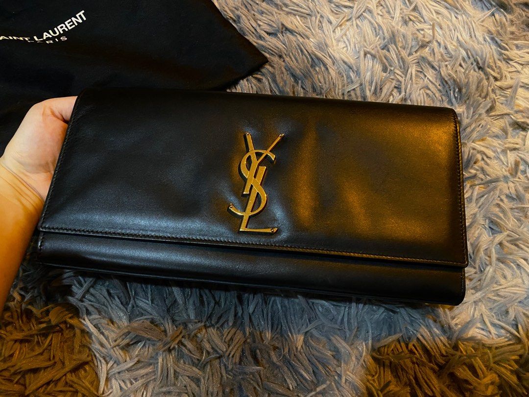 Black 2025 ysl clutch