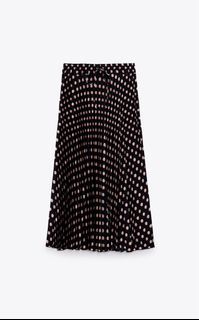 Zara Pleated Skirt Polka