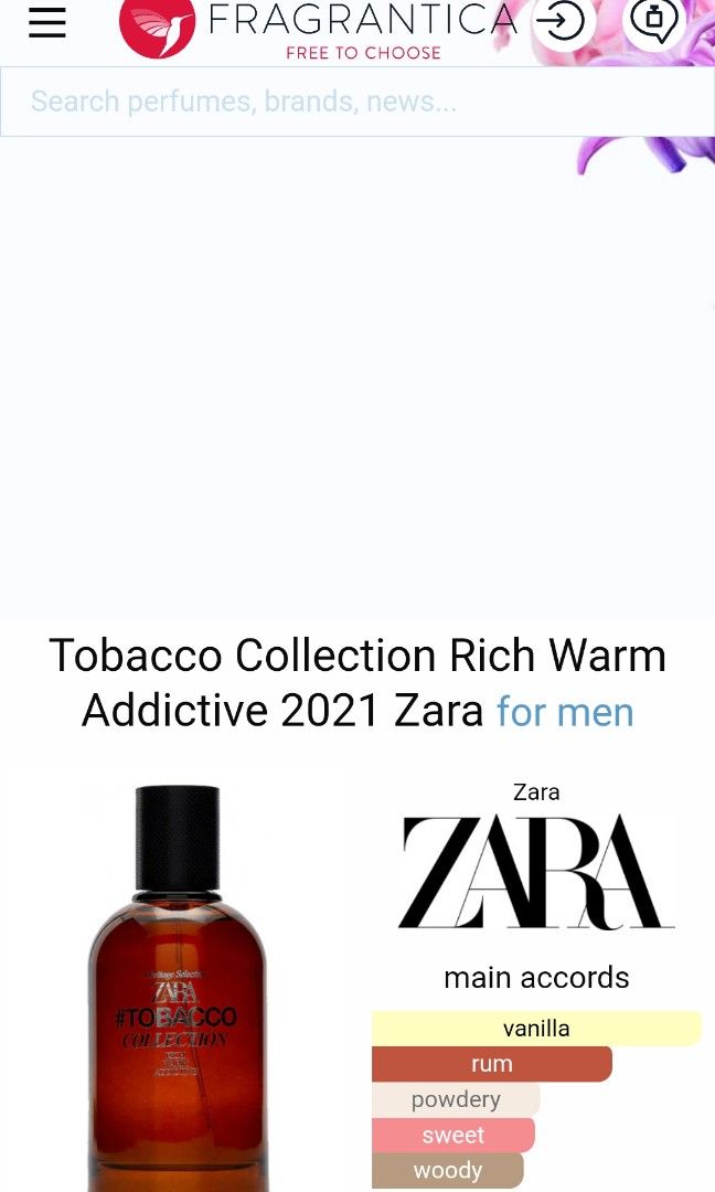 Tobacco Collection Rich Warm Addictive 2021 Zara cologne - a