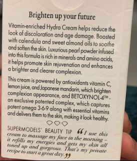 $85 FTV Hydra Cream - White Pearls Cream (Paris) 50 ml