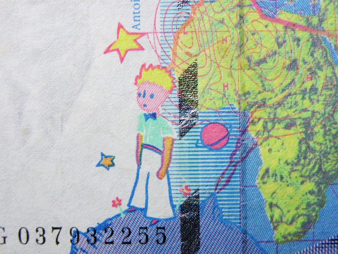 法國小王子鈔票-1997年法國銀行小王子作者安東尼．聖修伯里50法郎鈔票, 興趣及遊戲, 收藏品及紀念品, 錢幣- Carousell