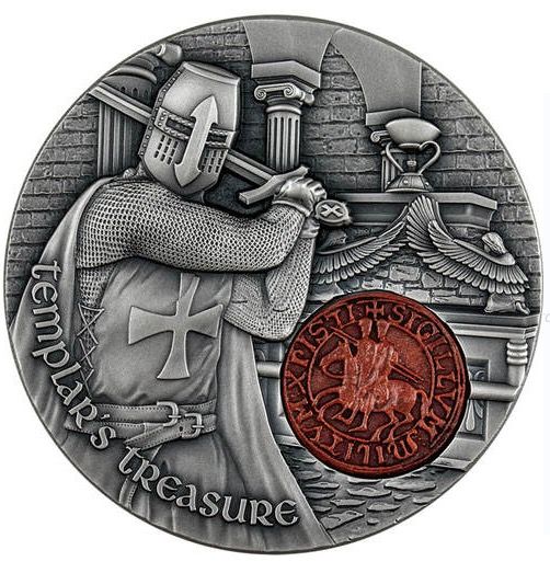 2020 Templars Treasure Holy Grail Knight 2oz Silver High Relief Coin ...