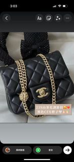 27/3 Update｜Chanel 23S Collection 山茶花調節扣😍❤️Mini Cf 17cm 方胖子🖤百搭黑金 羊皮✅Full set 連專門店單💯可陪驗