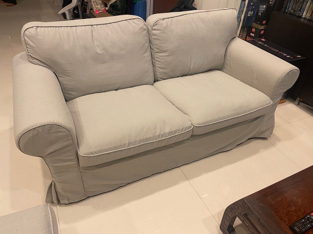2 x IKEA Ektorp TwoSeater with extra covers, Furniture & Home Living