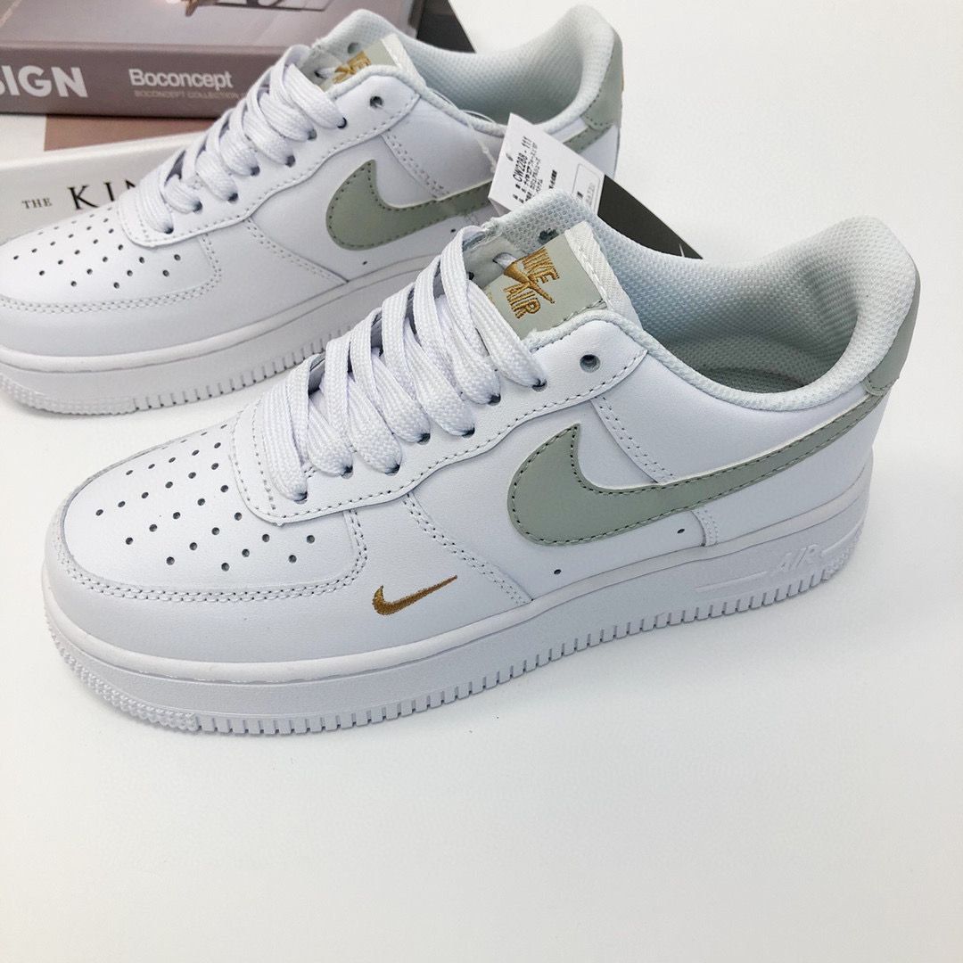 3色Nike Air Force迷你小金勾⭐️𝐂𝐎𝐋𝐎𝐔𝐑 🌈 : 白黑白綠白藍, 男