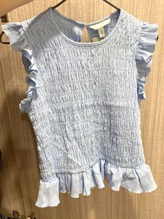 4折💙粉天藍荷葉小可愛無袖