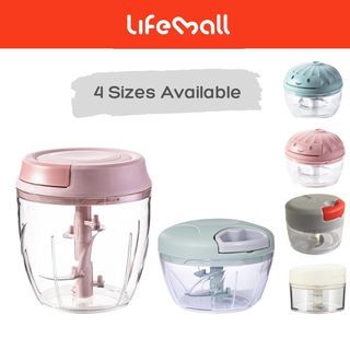 Hand Pull Food Processor - Portable Manual String Vegetable Chopper Small  Kitchen Speed Mincer for Veggie, Garlic, Onion, Ginger, etc, 650 ml, Black