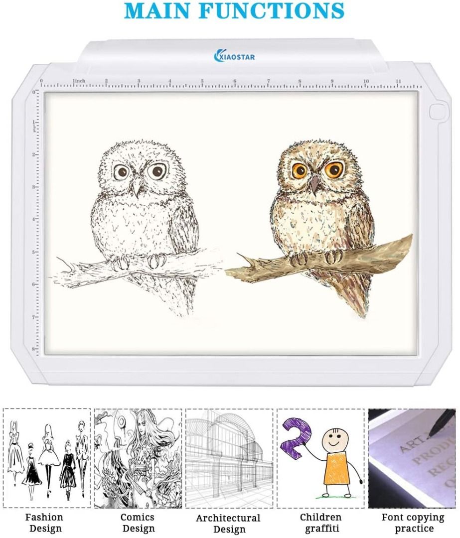 A5 Light Box Drawing Pad, Tracing Table Power by USB Cable with 3 ...