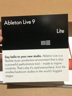 Ableton Live 9 Lite (already upgraded to 11) authorization code for transfer
