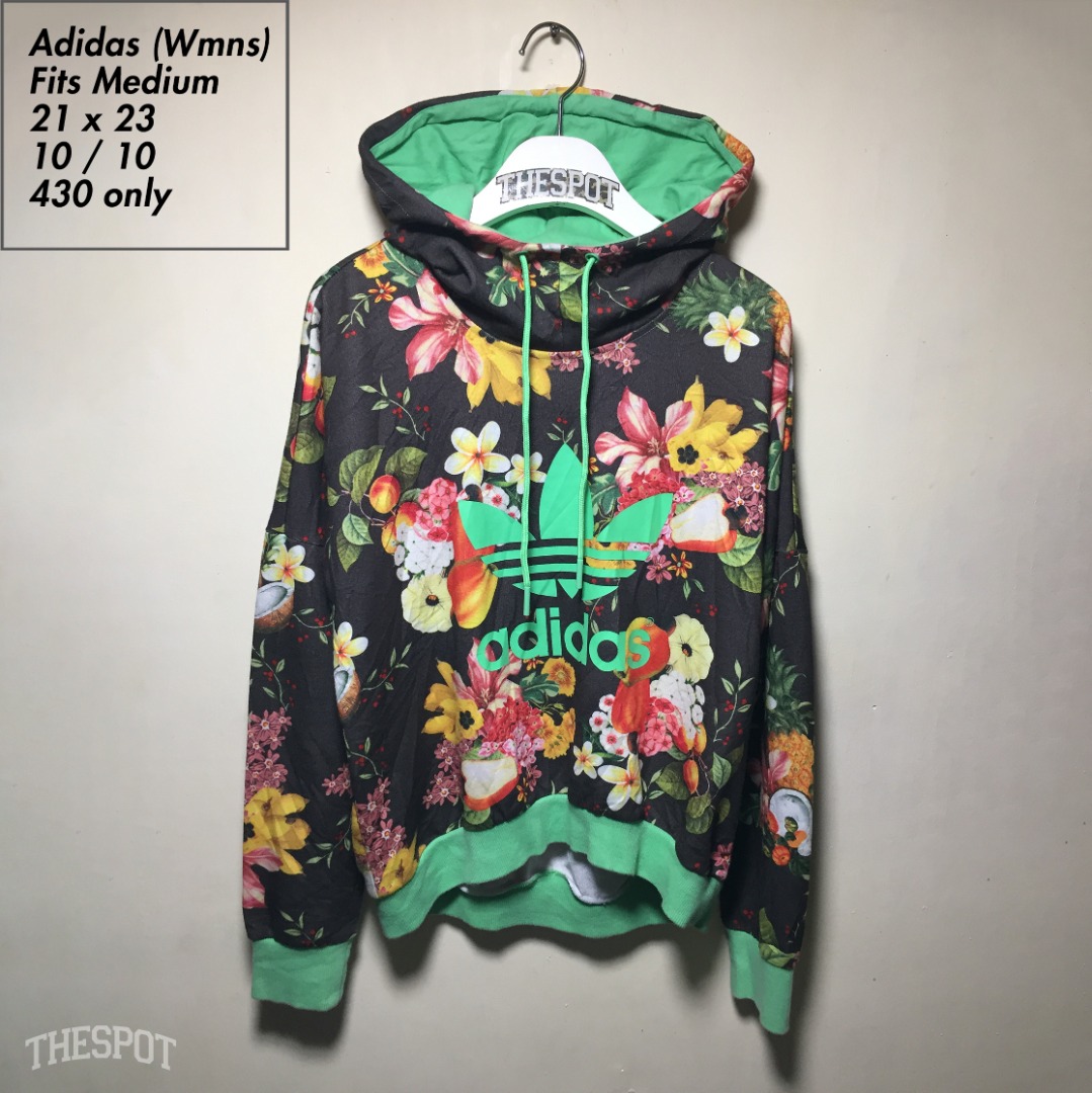 Adidas floral pullover hoodie