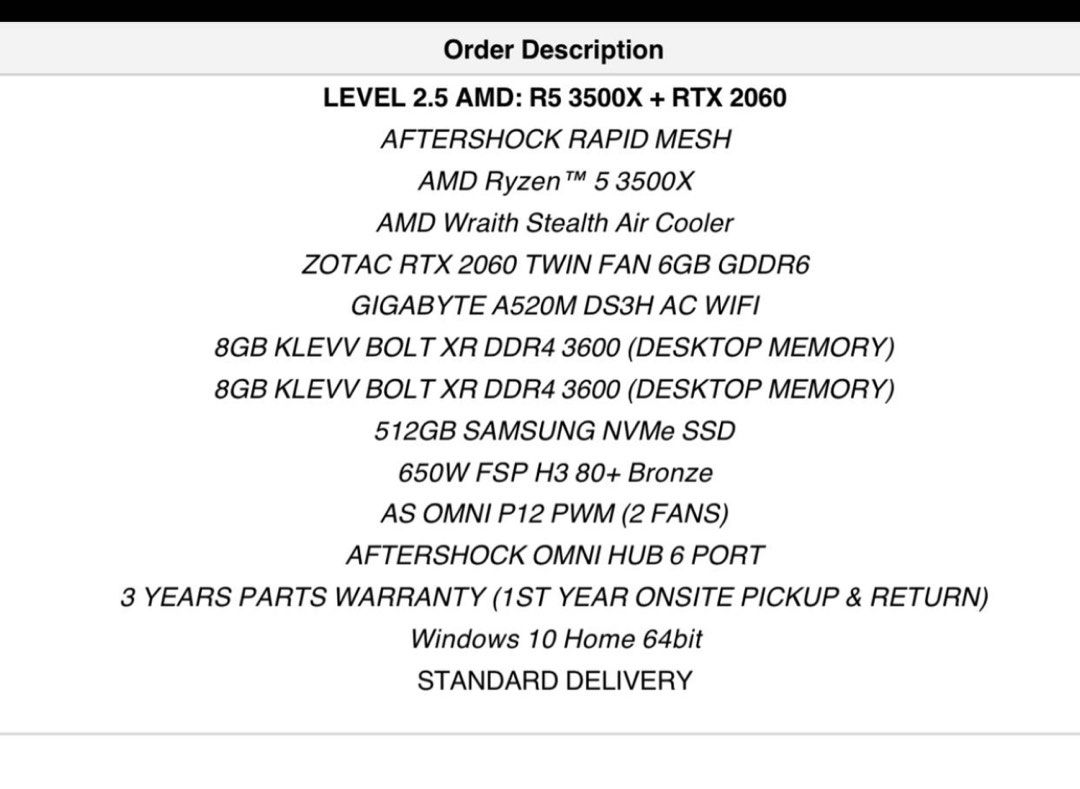 AMD RYZEN 5 3500X, Computers & Tech, Desktops on Carousell