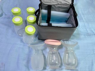 ARDO Breastmilk Cooler with bag with 3 cooling elements & 5 bottles (150ml)