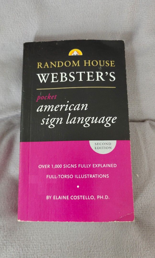 ASL American Sign Language Webster's (Category: Textbooks) located in Mandaluyong City. Submitted by declutter_girl (Listing ID 1223088318, Image 1). Description: good as new, barely used.