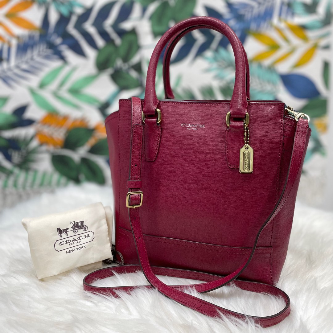 Authentic COACH Mini Tanner Saffiano Leather Handbag Shoulder