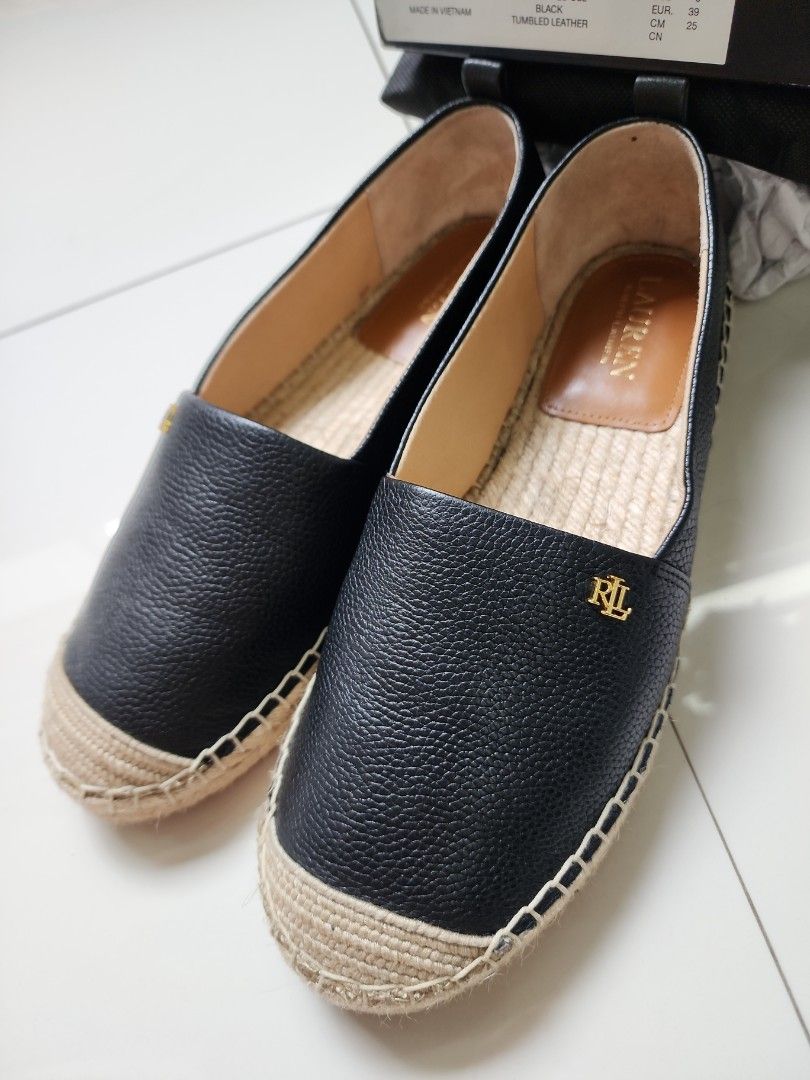 Ralph lauren on sale leather espadrilles