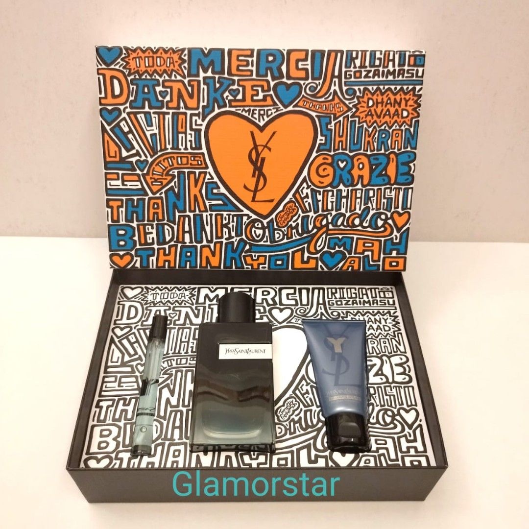 Authentic YSL Y EDP limited edition Set New, Beauty & Personal Care