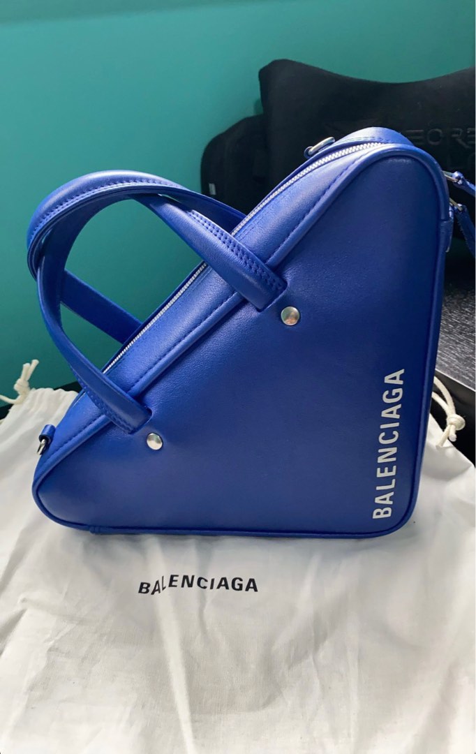 Balenciaga triangle bag blue store
