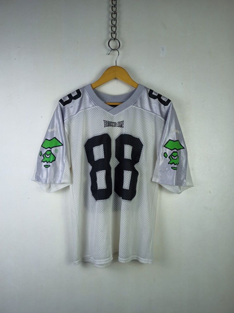 M] A Bathing Ape Bape Vintage Mad Face Football Jersey –