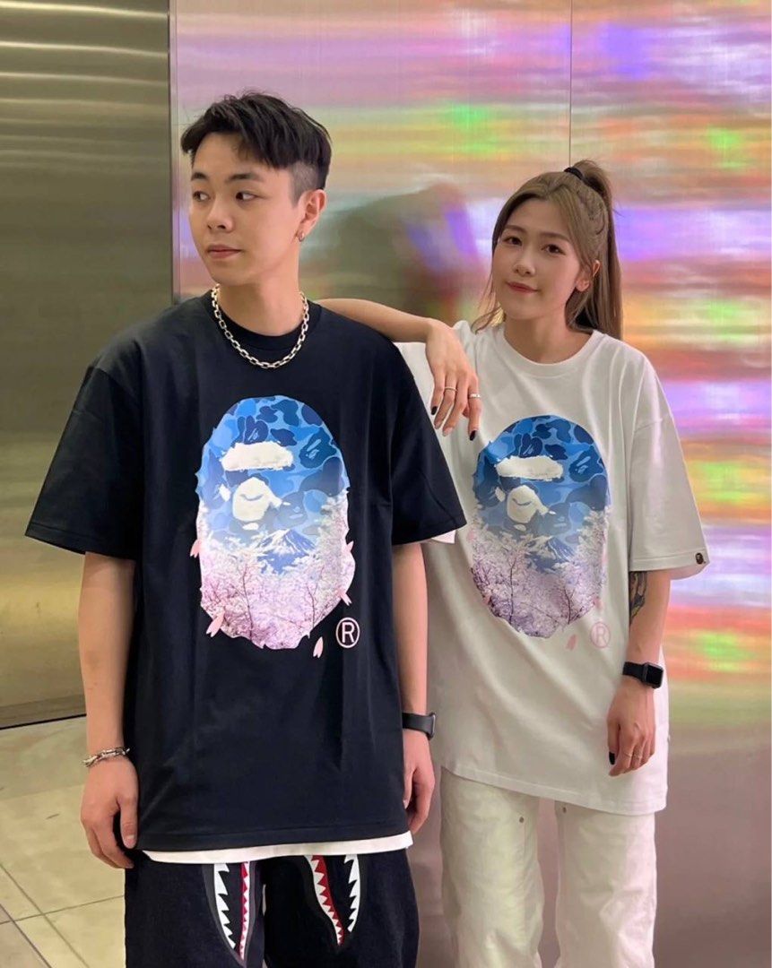 Bape Sakura Ape Head Tee, Men's Fashion, Tops & Sets, Tshirts ...