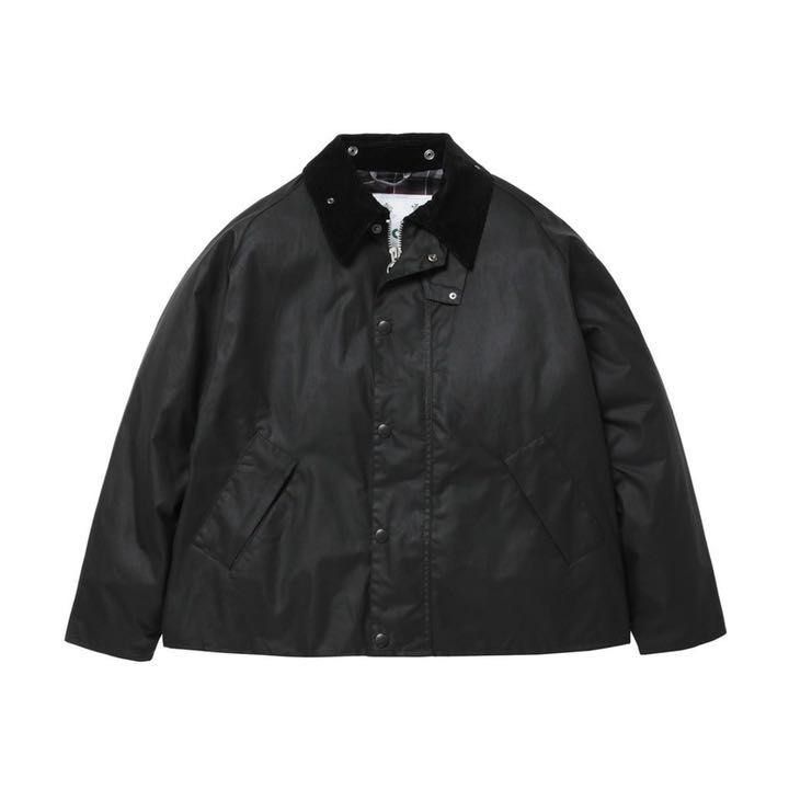 Barbour Transport Jacket Size 40 Black Wax, 男裝, 外套及戶外衣服