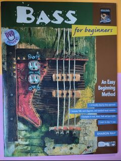 Guitar 🎸Book : Bass for Beginners by Sharon Ray , music  ( tutorial - basic bass guitar 🎸 playing )