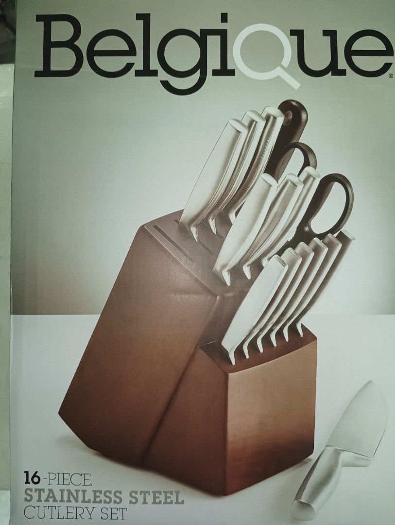 Belgique 16pc Stainless Knife set, Furniture & Home Living, Kitchenware