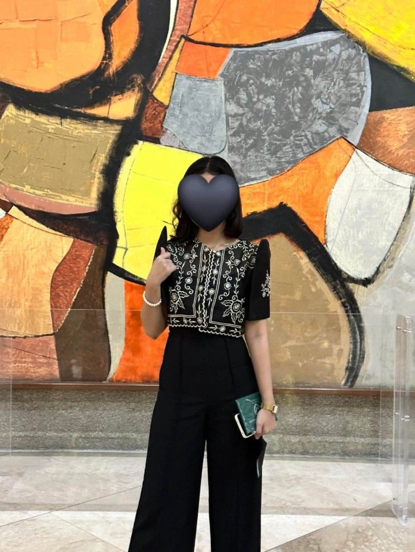 Black Filipiniana Bolero Women s Fashion Dresses Sets Traditional black-filipiniana-bolero-women-s-fashion-dresses-sets-traditional