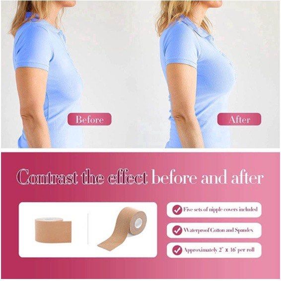 Boob Body TapeReuseLift Push Up BreastInvisible Bra LiftHigh Sticky