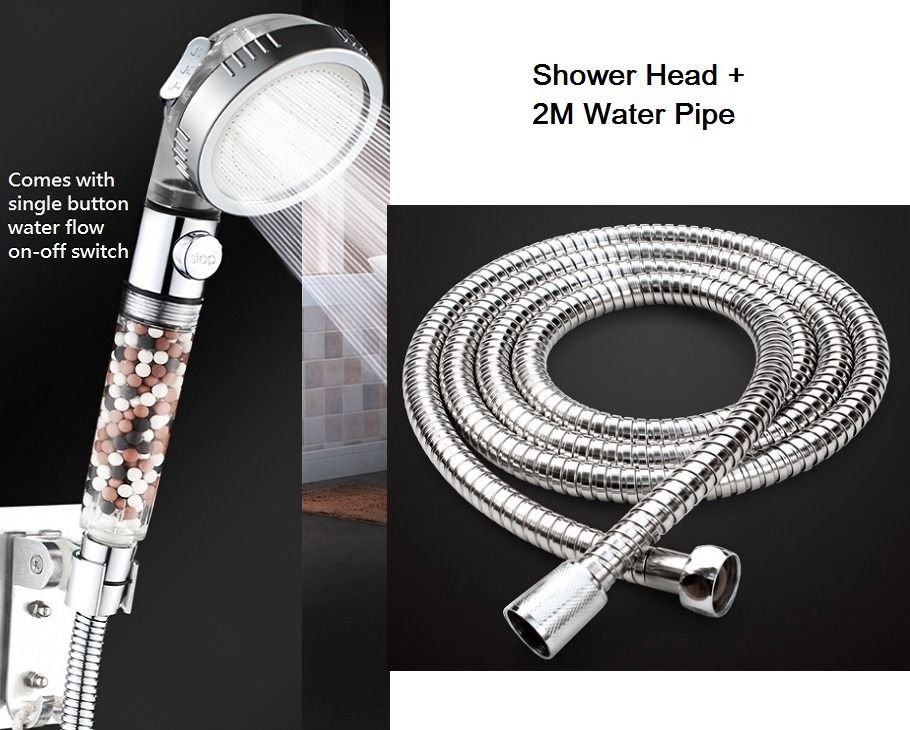 Brand New Pressureincrease shower head 1.5M 2M Water Pipe saving water