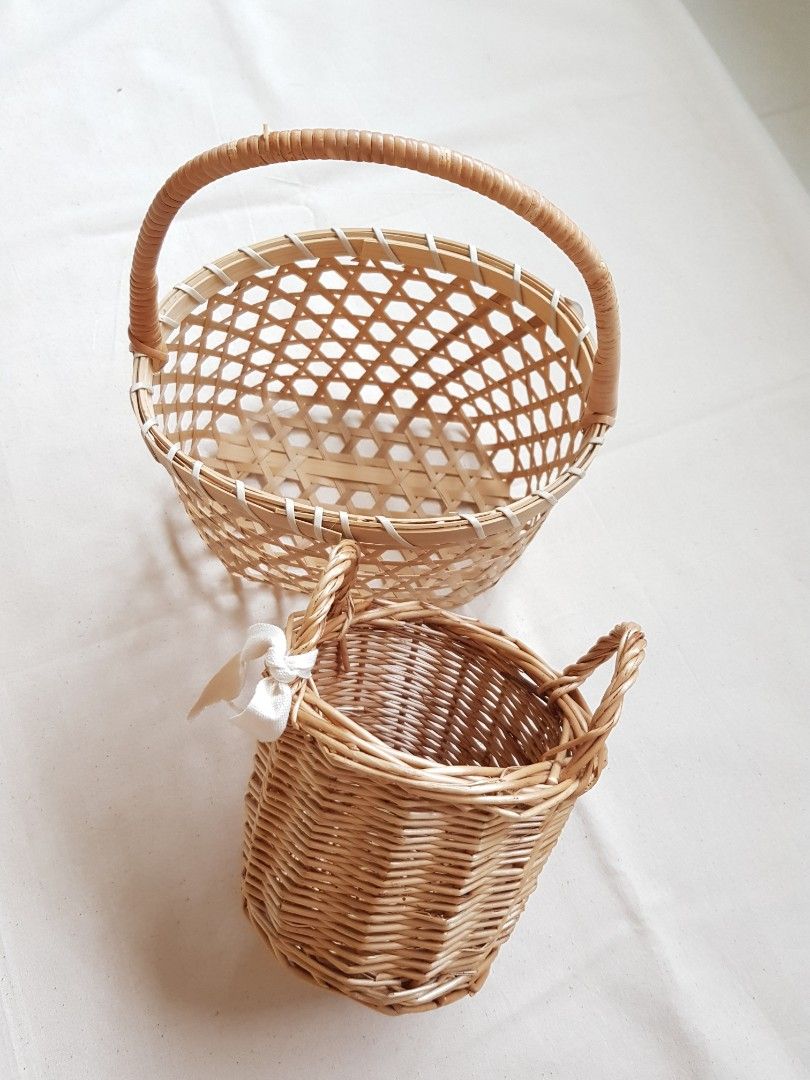 Brand new small rattan baskets, Furniture & Home Living, Home