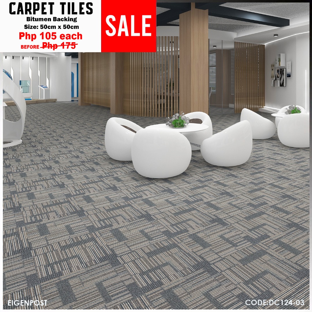 BRANDNEW Carpet Tiles DC124SERIES BITUMEN BACKING, Furniture & Home