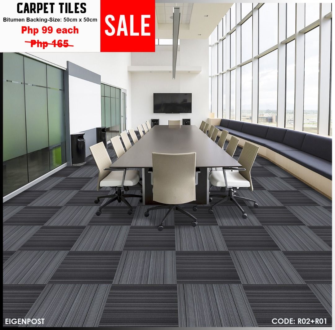 BRANDNEW Carpet Tiles RSERIES BITUMEN BACKING, Furniture & Home Living