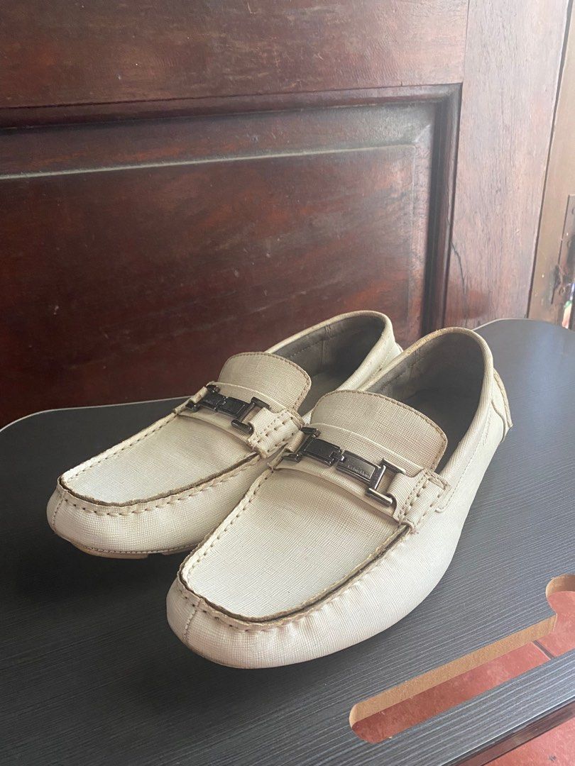 Calvin klein white dress shoes 2025