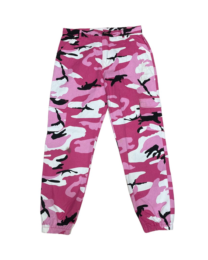 Camouflage Cargo Pants, Women's Fashion, Bottoms, Jeans on Carousell