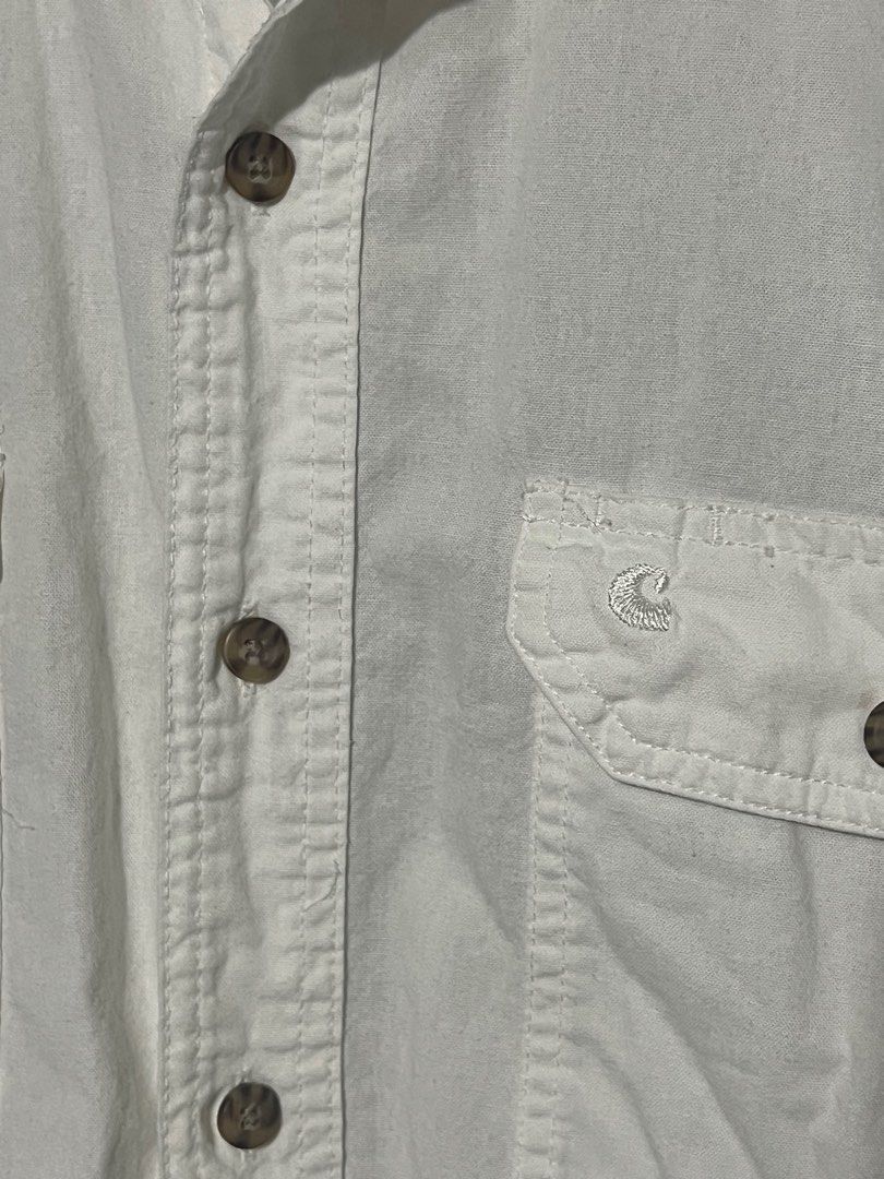 Carhartt S200 Polo (Category: Formal Shirts) located in Makati City. Submitted by evrlg (Listing ID 1223145685, Image 3). Description: For sale Carhartt S200 Short Sleeves Polo In good condition Size L on tag Dimes: 24W x 30L Oversized fit Complete buttons + extras 800 only Makati area/shipping.