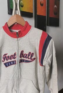 Carter's Kid's Zip Up Football Sweater Jacket 7Y 100% Cotton Soccer Tuition Uniqlo Cold Wear