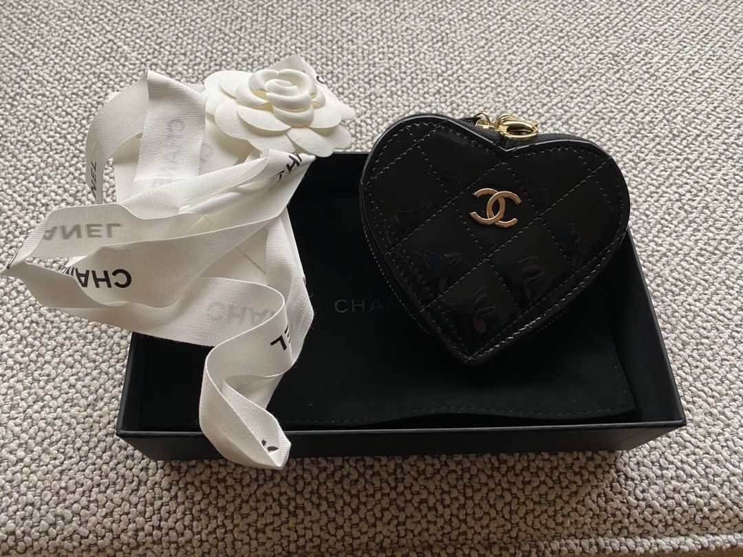 Chanel heart coin purse